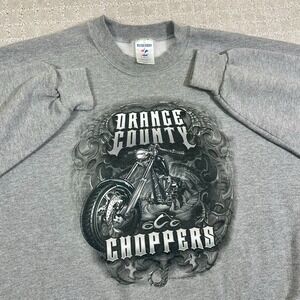 Vintage Y2K Orange County Choppers Gray Sweatshirt Mens 2XL Biker Motorcycle
